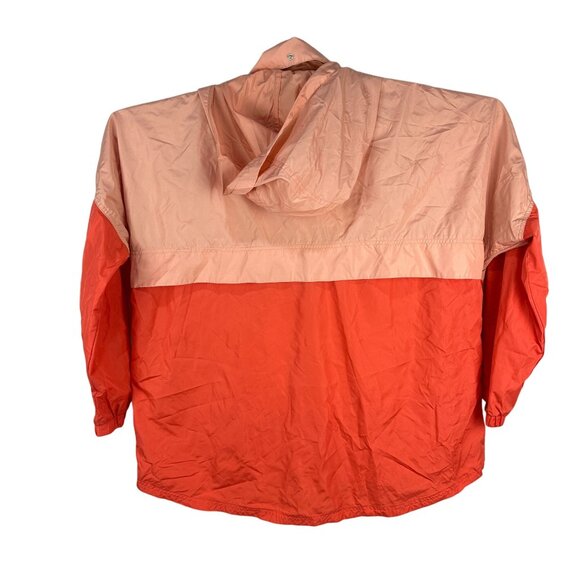 Lauren James Colorblock Windbreaker Jacket Size XL Peach & Coral - Picture 2 of 5